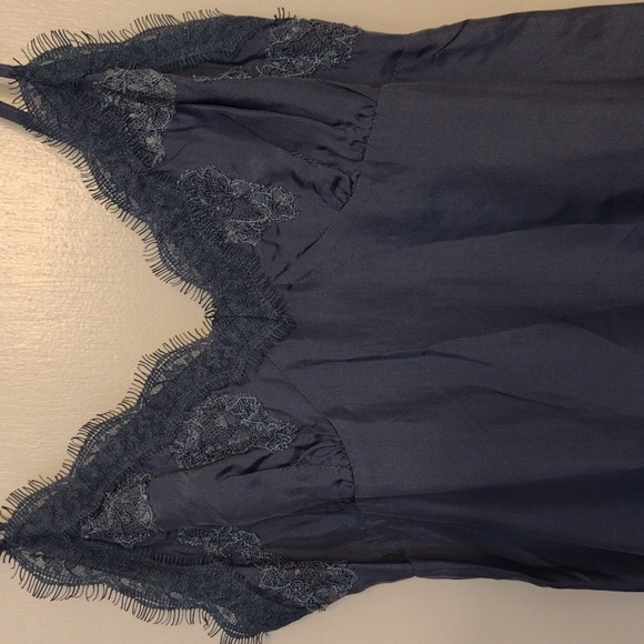 NEW Vintage 2008 Forever 21 French Blue Silk Slip Dress size Small - Picture 14 of 15